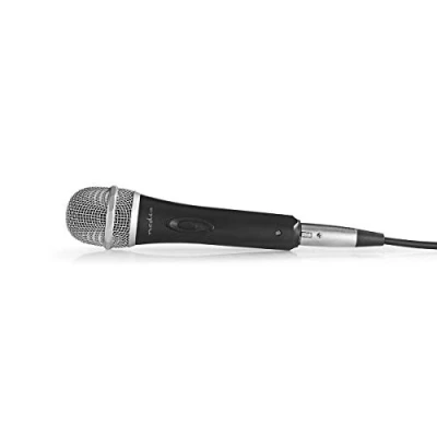 Abbildung von TronicXL Dynamisches Mikrofon Profi Metall Gesang &amp; Bühne + 5m Kabel XRL auf 6,35mm Klinke Popschutz Mic Set Premium Micro Gesangs Mikro dynamisch schwarz Silber Gesangsmikrofon Klinkenstecker
