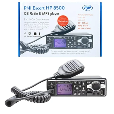 Abbildung von CB Radiosender und MP3 Player PNI Escort HP 8500 ASQ inklusive Kopfhörer mit Mikrofon