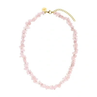 Abbildung von Purelei Perlenkette Schmuck Geschenk Rose Quarz, 23381, mit Rosenquarz