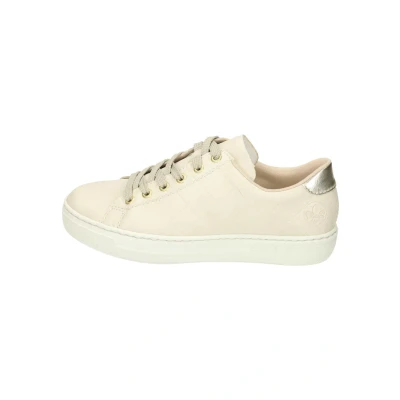 Abbildung von Rieker Sportlicher Schnürer, Damen, Größe: 37, Ivory lightgold Kunststoff