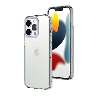 Abbildung von RhinoShield Crystal Clear Case kompatibel mit [iPhone 13 Pro Max] Fortschrittliche Vergilbungsresistenz, Hohe Transparenz, Personalisierbare und Transparente Schutzhülle Lavender Kamera Ring