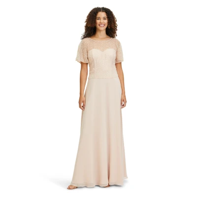 Abbildung von Vera Mont MIT Stickerei Cocktailkleid/festliches Kleid, Damen, Größe: 36, Beige