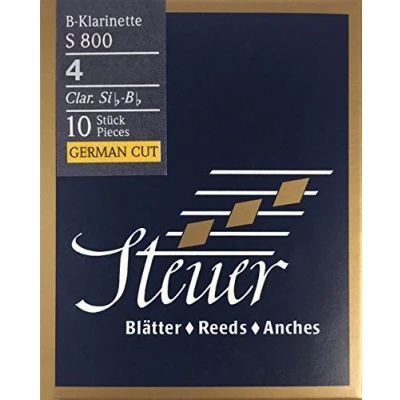 Abbildung von Steuer Blatt BB Klarinette Blue Line S800 deutscher Schnitt 10er Packung Gr.4