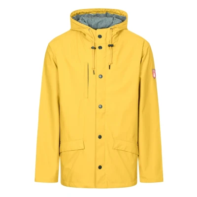 Abbildung von Derbe Passby Regenjacke / wasserabweisende Jacke, Herren, Größe: Large, Yellow navy