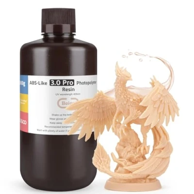 Abbildung von ELEGOO ABS Like Resin 3.0 Pro, UV Härtendes 3D mit Hohe Präzision, Nicht Spröde, Giftig für LCD/DLP Drucker Photopolymer Harz Beige 1000g