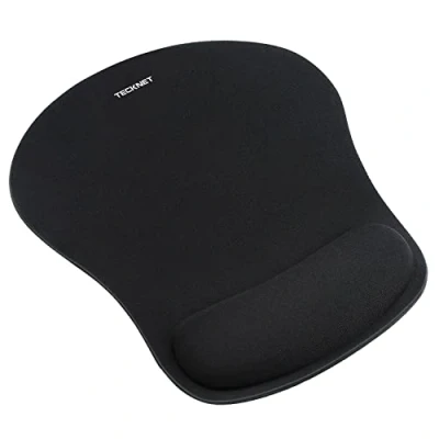 Abbildung von TECKNET Mauspad mit Gelkissen, Memory Foam Mousepad Ergonomisches Wasserdicht Komfort Mausmatte Handgelenkpolster Handauflage für Alle Maus Offfice Heim Computer Laptop