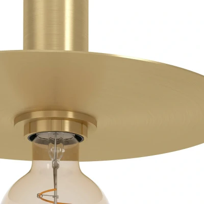 Abbildung von Eglo 900734 Tischleuchte ESCANDELL Stahl messing gebürstet E27 1X40W L:22cm B:23cm H:47cm mit Kabelschalter