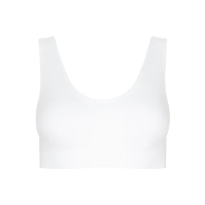 Abbildung von Jockey Modern Micro Seamfree Padded Bralette gepolsterter Damen BH ohne Bügel, Bustier mit herausnehmbaren Cups, störende Nähte, in Weiß