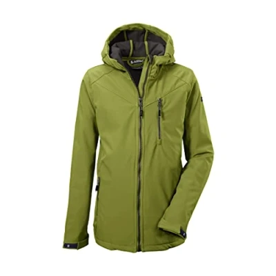 Abbildung von Killtec Jungen Soft Shell Jacke Softshell mit Kapuze Boys Softshelljacke wasserabweisend 00742 dunkellime 176