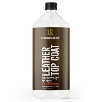 Abbildung von Farbfixierend Leder Finish Halbmatt 1000ml Lederfinish für Handwerker Leather Top Coat alle Arten Glattleder Klarlack schützt vor Feuchtigkeit und Beschädigungen
