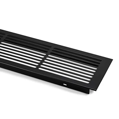 Abbildung von SOTECH 2 Stück Lüftungsgitter Aluminium 500 x 86 mm Abluftgitter Lüftungsblech schwarz