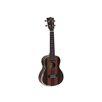 Abbildung von DIMAVERY UK 800 Concert Ukulele, Ebony Konzert Ukulele mit Tonabnehmer