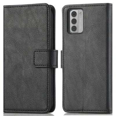 Abbildung von Nokia G42 Hülle Kunstleder iMoshion Klapphülle Handyhülle Schwarz
