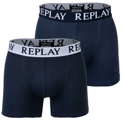Abbildung von Replay Boxer Herren Shorts, 2er Pack Trunks, Cotton (Packung, Pack)