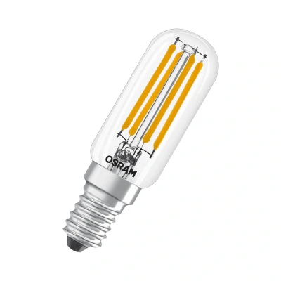 Abbildung von OSRAM LED Special Lampe in Tropfenform, klar, multicolor, 6.5 W, 730 lm, 2700 K für warmweißes Licht, E14 Sockel, 25 mm Durchmesser, EEK E, dimmbar.