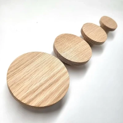 Abbildung von ScandiHooks Wandhaken Runde Wandhaken, Flur, Garderobe, Eingangsbereich, Schlafzimmer, Badezimmer, Kinderzimmer, Ankleide, (4 St), Unbehandeltes und nachhaltiges Eichen Massivholz
