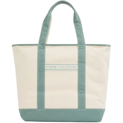 Abbildung von Tommy Hilfiger Summer TOTE Unisex Shopping Bag, Größe: One Size, Green
