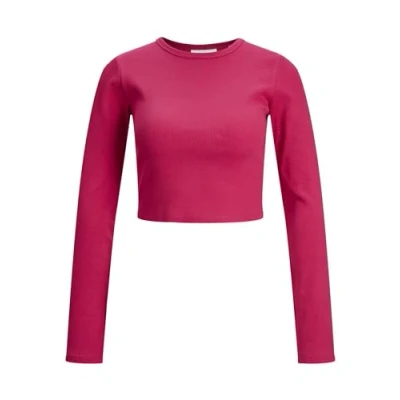 Abbildung von JJXX Feline LS Langarmshirt, Damen, Größe: XS, Cerise