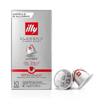 Abbildung von illy Kaffee CLASSICO Lungo, klassische Röstung, in kompatiblen Kaffeekapseln* 10 Verpackungen zu je Kapseln
