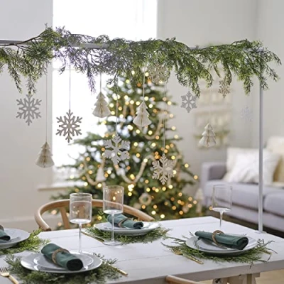 Abbildung von Ginger Ray Honeycomb Holzhänge Zubehör für Weihnachten, Tischdekoration und Tischgestaltung, 12 Stück