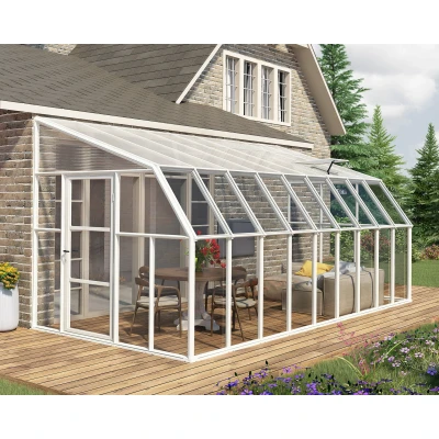 Abbildung von Gewächshaus Sun Room 8x18 PVC Weiss 257x570cm