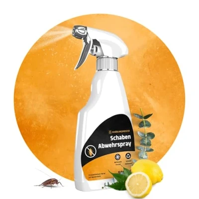 Abbildung von Schädlingsmeister Schaben Abwehrspray 500 ml Kakerlaken Spray Schutz mit Eukalyptus &amp; Chrysanthemum Extrakt Mittel gegen vertreiben bekämpfen Made in Germany