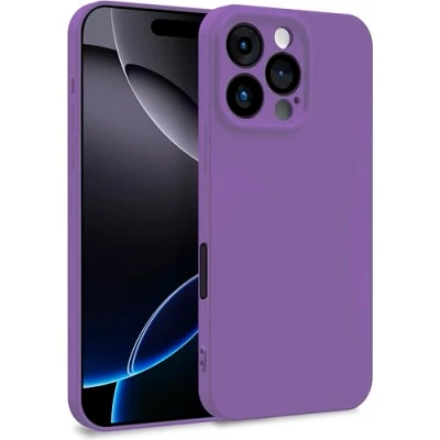 Abbildung von MyGadget Hülle für iPhone 16 Pro Max Zweilagige Handyhülle mit Kameraschutz Cover Innenfutter &amp; Silikon außen Lila