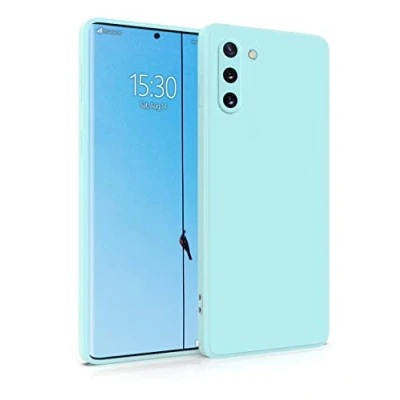 Abbildung von MyGadget Hülle für Samsung Galaxy Note 10 robuste Silikon Schutzhülle TPU Case Slim Silikonhülle Back Cover Kratzfest Handyhülle Hellblau