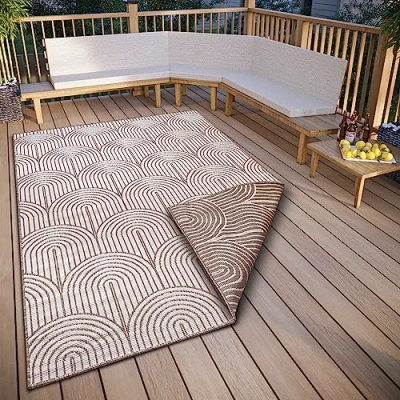 Abbildung von HANSE Home Outdoorteppich &quot;Pangli, Wendeteppich&quot;, rechteckig, In &amp; Outdoor, Teppich, Wetterfest, Balkon, Garten, Wohnzimmer, Modern