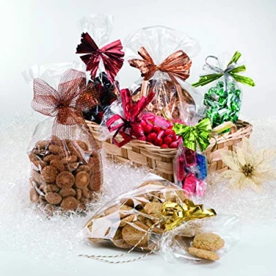 Abbildung von Italpak Cellophantüten Klar, Zellophantüten Tütchen Transparent, für alle Produkte, Zellophanbeutel Candy tüten Geschenktüten Plätzche, 100 Stück, 8x16 cm