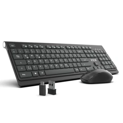 Abbildung von inca IWS 519 Wireless Multimedia Slim Chocolate Design Tastatur &amp; Mouse Set