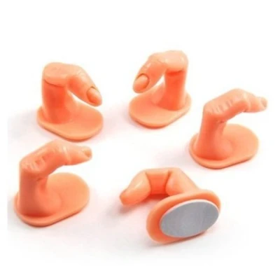 Abbildung von 5 Stück Modellier und Übungsfinger für künstliche Fingernägel Tips Nagel Design uebungsfinger Training Praxis Anzeige Finger Fingernagel Acryl von Boolavard® TM