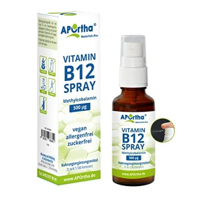 Abbildung von APOrtha® Vitamin B12 veganes Mundspray 500 µg Methylcobalamin 25 ml