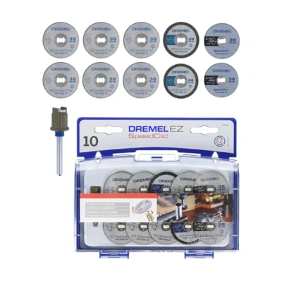 Abbildung von Dremel SC690 EZ SpeedClic Trennscheiben und Aufspanndorn /Schneide Set zum Schneiden von Kunststoffen aller Art