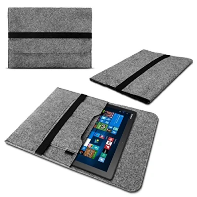 Abbildung von NAUCI Laptop Tasche Sleeve Hülle für Lenovo Miix 510 520 Notebook Netbook 12 Zoll Ultrabook Case Schutzhülle Filz in Grau mit Innentaschen