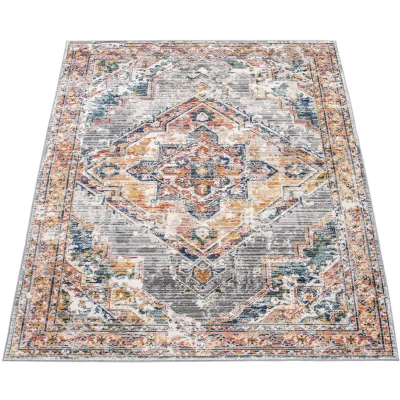 Abbildung von Paco Home Teppich &quot;Herbete 735&quot;, rechteckig, Kurzflor, Orient Optik, Vintage Design, Wohnzimmer