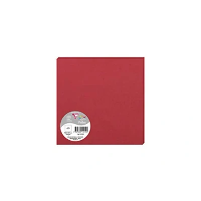 Abbildung von Clairefontaine 1125C Packung (mit 25 Karten Pollen 160 x 160mm) 210g, Kirschrot
