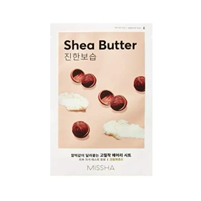 Abbildung von MISSHA Shea Butter Sheet Mask feuchtigkeitsspendend, stärkend, regenerierend Tuchmaske Korean Kosmetik kbeauty set 4 pcs