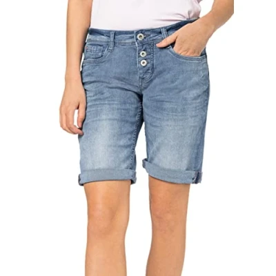 Abbildung von Sublevel Damen Jeans Bermuda Shorts Kurze Hose Light Blue XS