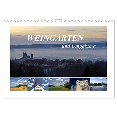 Abbildung von Weingarten und Umgebung 2025 (Wandkalender DIN A4 quer), CALVENDO Monatskalender