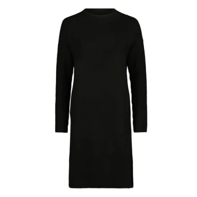Abbildung von Cartoon MIT Kragen Strickkleid, Damen, Größe: 38, Schwarz