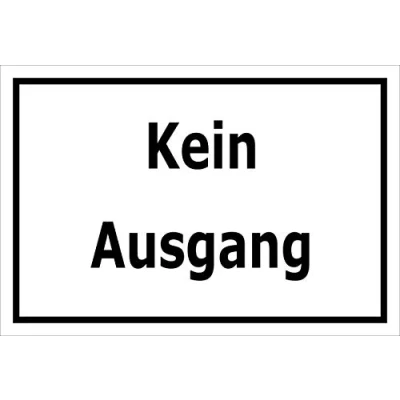 Abbildung von Melis Folienwerkstatt Schild Kein Ausgang 30x20cm 3mm Hartschaum S00085 088 A 20 VAR