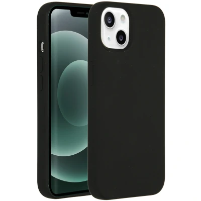 Abbildung von Apple iPhone 13 Mini Hülle Silikon Accezz Soft Case/Backcover Handyhülle Schwarz