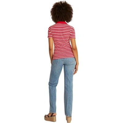 Abbildung von Tommy Hilfiger Poloshirt, Damen, Größe: XS, Primary red ecru stp
