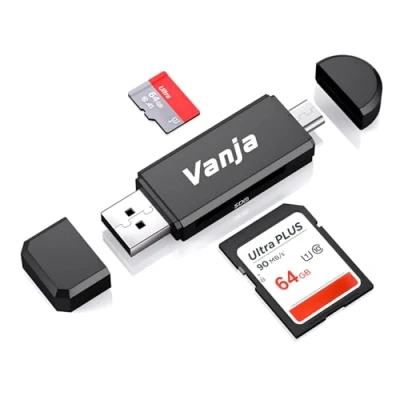 Abbildung von Vanja SD Kartenleser Adapter Micro USB Card Reader &amp; kartenlesegerät Karten für SDXC, SDHC, SD, MMC, RS Karte und UHS I