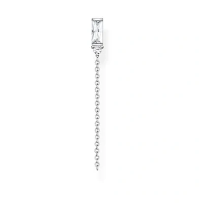 Abbildung von Thomas Sabo Damen Einzel Ohrring weißer Stein 925 Sterlingsilber H2183 051 14