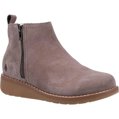 Abbildung von Hush Puppies Libby Veloursleder Damen Stiefeletten In Taupe