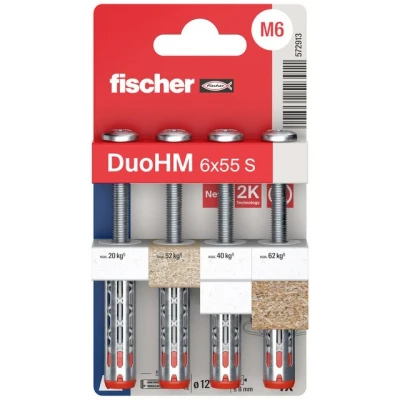 Abbildung von Fischer Dübel Set DuoHM 6x55 S PH PZ Hohlraumdübel 55 mm 572913 4 St.