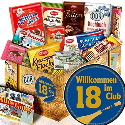 Abbildung von Wilkommen im Club 18 / DDR Schoko Box/Geschenk Geburtstag