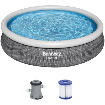 Abbildung von Bestway Quick Up Pool &quot;Pool Set m. Filterpumpe 366x76cm&quot;, (Set, 3 tlg.), ØxH: 366x76 cm, mit Kartuschenfilterpumpe